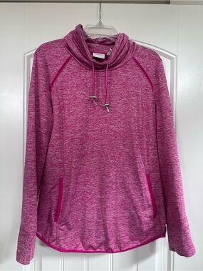 Chico's Weekends Marled Pink Hoodie